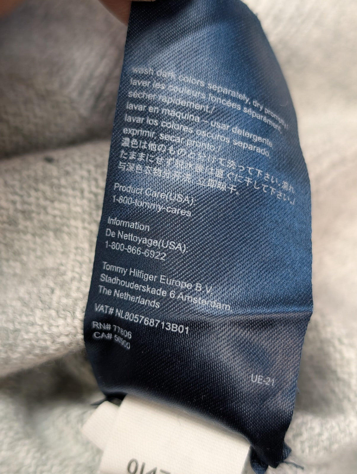 Pull TOMMY HILFIGER Homme Gris Moucheté 100% Coton Taille L Excellent État