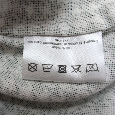 Chemise Femme La Mode de Mélina L Vert Blanc Pied-de-Poule Coton Fait Main