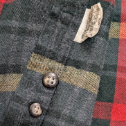 👕 Chemise IZOD L Flanelle Tartan Rouge Beige Coton |302S