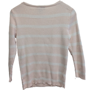Pull femme LAUREN Ralph Lauren rose blanc rayures écusson taille S