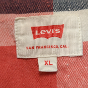 Chemise Levi's à Carreaux Rouge Blanc Bleu - Effet Lin Manches Longues T.XL