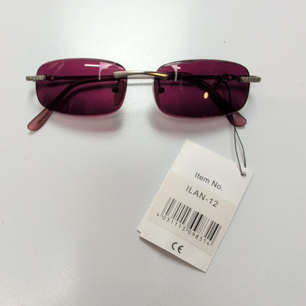 Lunettes de soleil Y2K Branche fine Métal Sans Monture Bordeaux