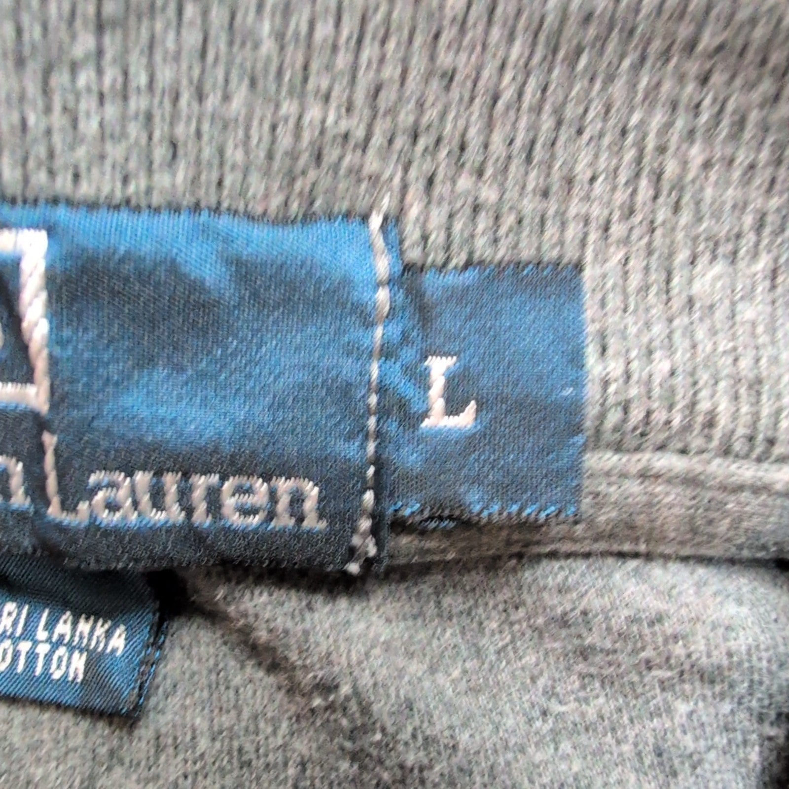 Polo Ralph Lauren Homme L Gris Logo Noir Polo Manches Courtes