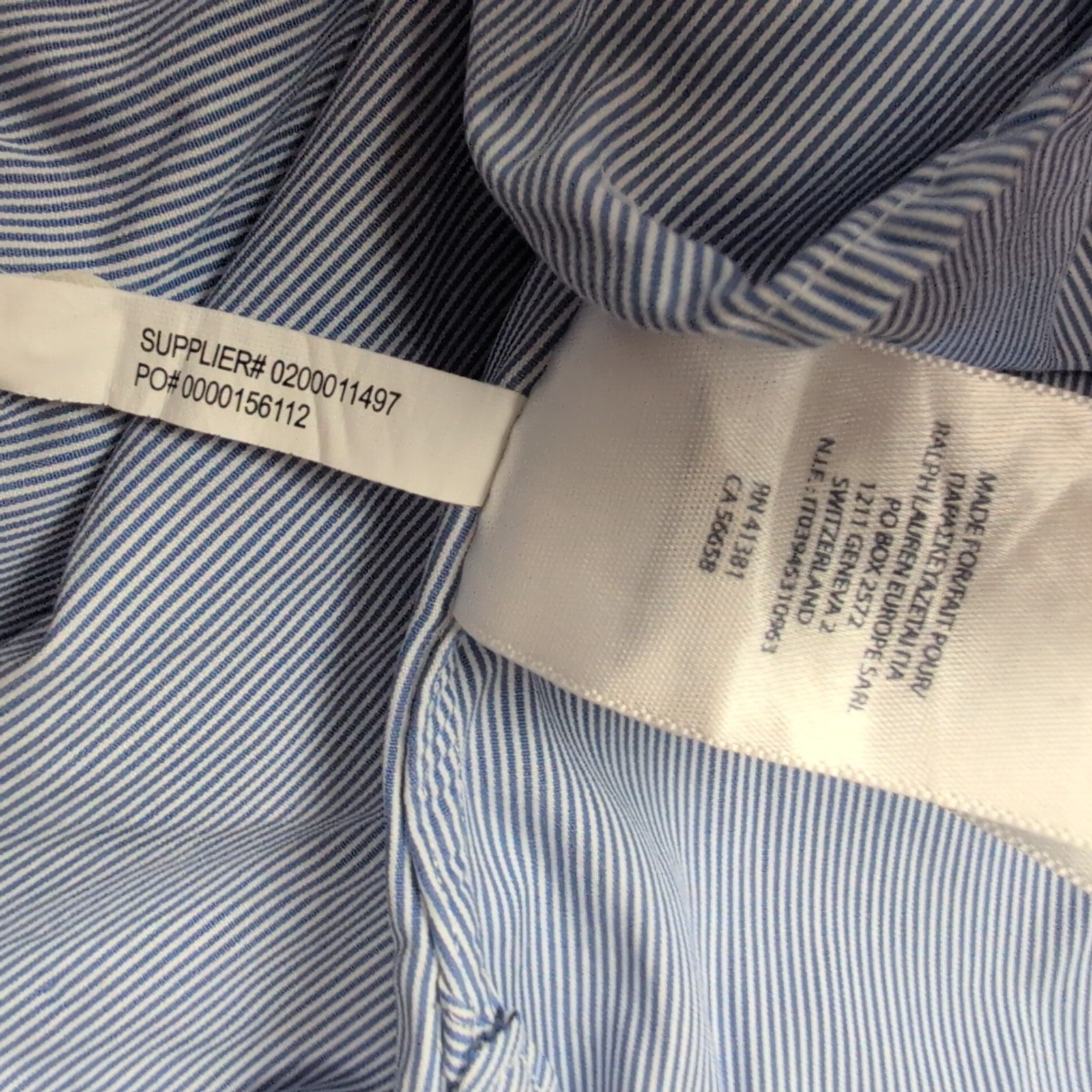 Chemise Polo Ralph Lauren S M Bleue Rayures Logo Marine Col Classique Shirt