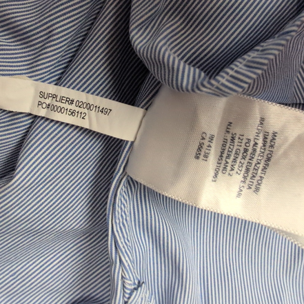 Chemise Polo Ralph Lauren S M Bleue Rayures Logo Marine Col Classique Shirt