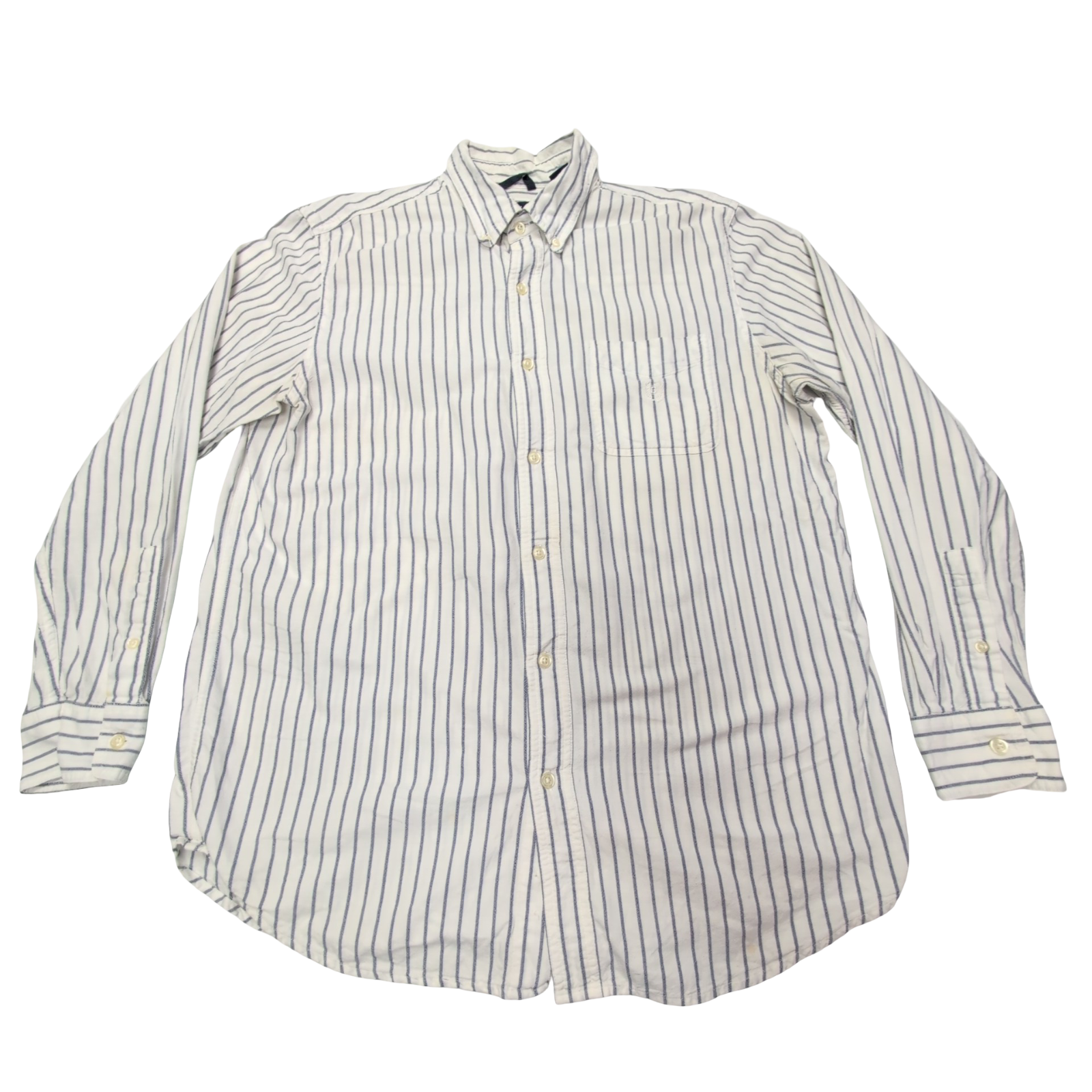 Chemise CHAPS blanche à rayures grises taille L #152e