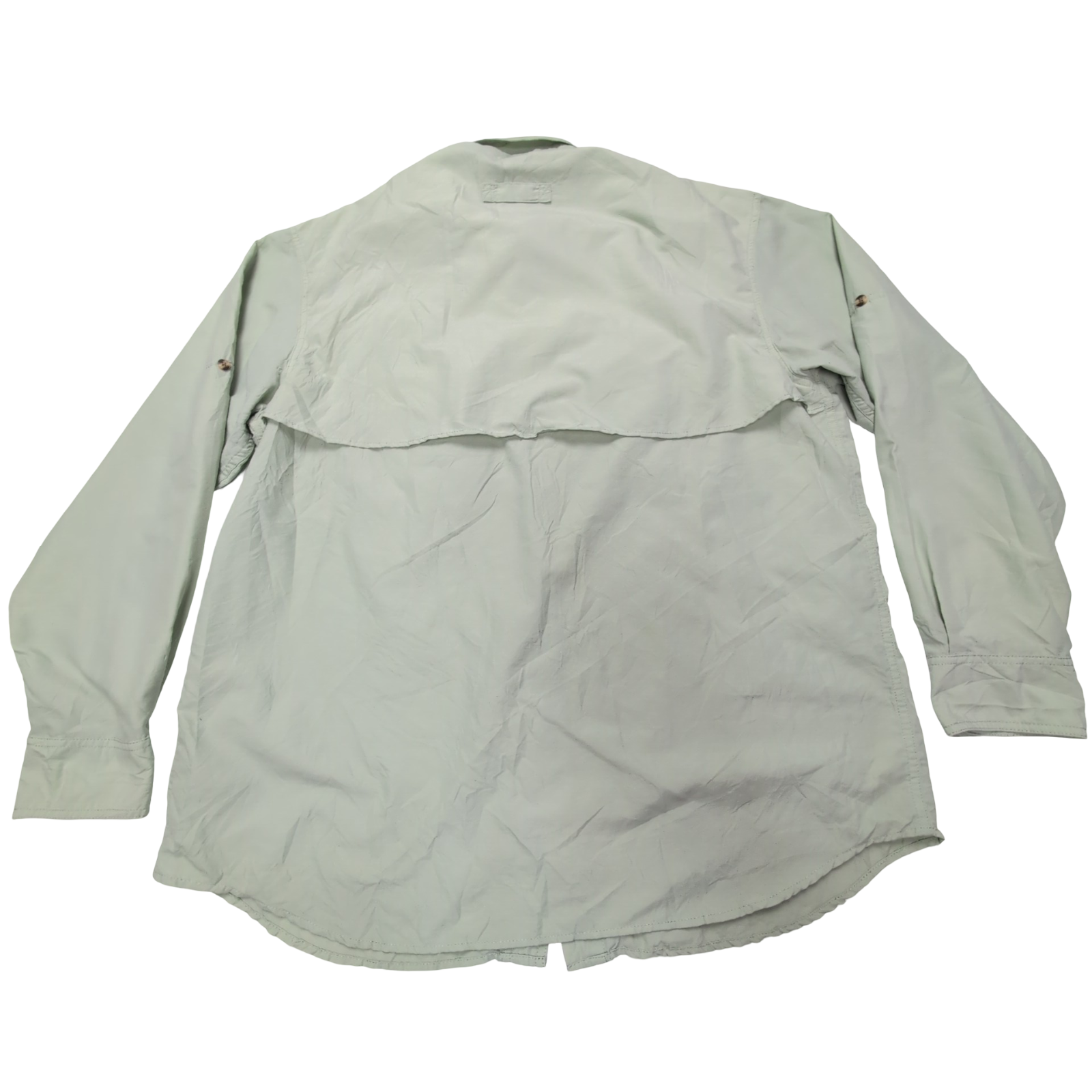 Chemise L.L. Bean nylon vert pastel uni 2 poches manches longues  taille L