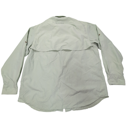 Chemise L.L. Bean nylon vert pastel uni 2 poches manches longues  taille L