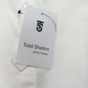 Chemise Todd Shelton L Neuve Étiquette Slim Fit Blanche Manches longues