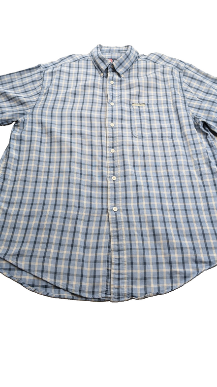 Chemise manches courtes Chaps Ralph Lauren L carreaux shirt button down bleu