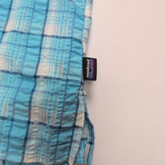 Chemise Patagonia L Bleu Turquoise Gaufrée Coton Organique Manches Courtes