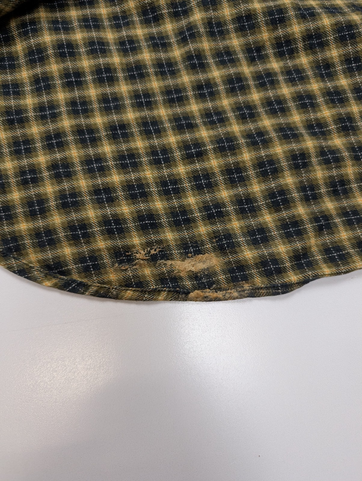 Chemise LEVI'S Flanelle à Carreaux Jaune et Noir Manches Longues - Taille L