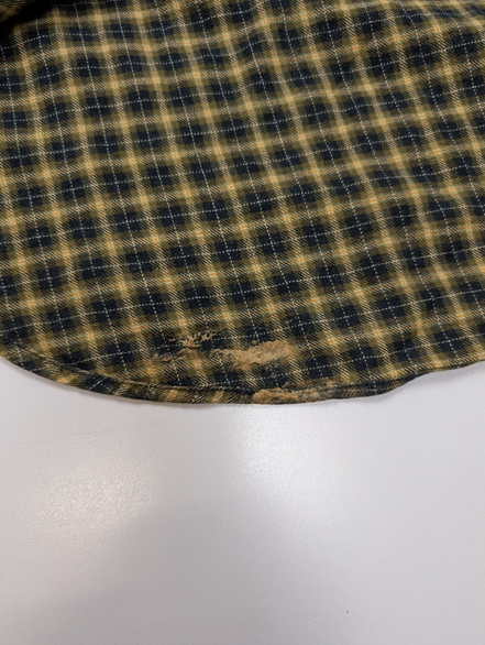 Chemise LEVI'S Flanelle à Carreaux Jaune et Noir Manches Longues - Taille L