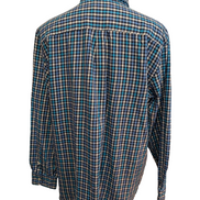 👕 CHEMISE CHAPS PERFORMANCE XL (TG) À CARREAUX BLEUS LOGO BRODÉ 60% COTON