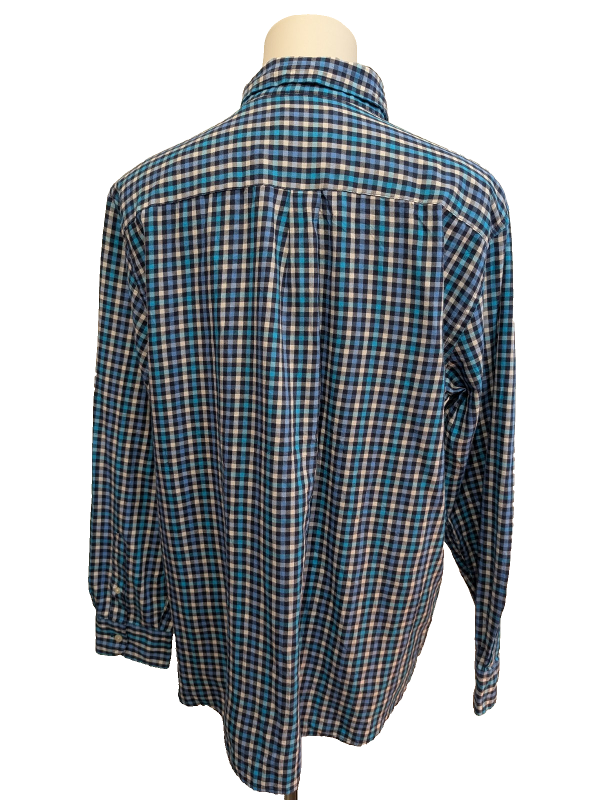 👕 CHEMISE CHAPS PERFORMANCE XL (TG) À CARREAUX BLEUS LOGO BRODÉ 60% COTON