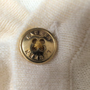 Pull Lauren Ralph Lauren S femme noir crème fin coton nylon logo brodé