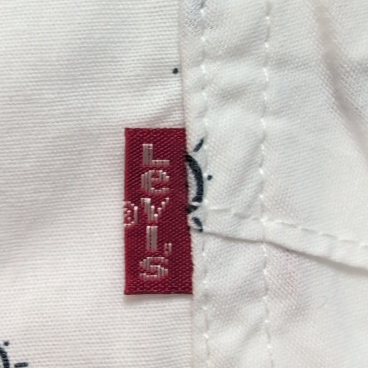 Levi's Chemise Manches Courtes Blanche Motif Marin 100% Coton Homme XXL