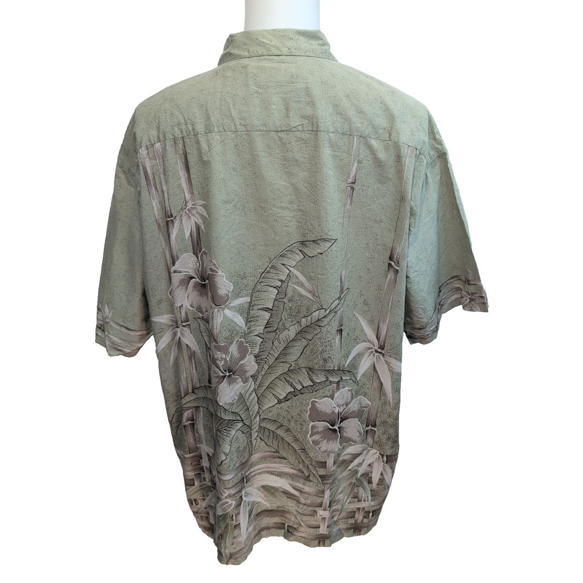 Chemise Hawaïenne Batik Bay XXL Bambou Fleurs Coton Manches Courtes