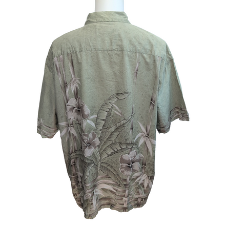 Chemise Hawaïenne Batik Bay XXL Bambou Fleurs Coton Manches Courtes