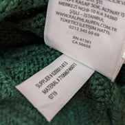 Pull POLO RALPH LAUREN Homme L Vert Torsadé Cable Knit Cotton Excellent État