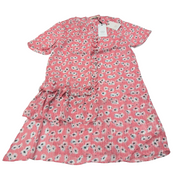 Robe Cubic S Rose Marguerites Manches Courtes Neuve Étiquette