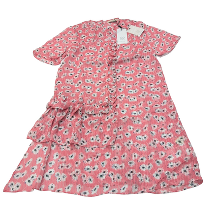 Robe Cubic S Rose Marguerites Manches Courtes Neuve Étiquette