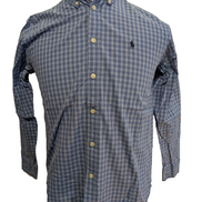 Chemise Polo Ralph Lauren Shirt Enfant XL 16 18 Ans Custom Fit Carreaux Bleu