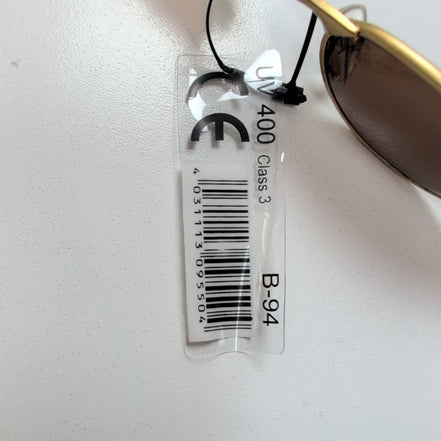 Lunettes de soleil Y2K Ovales Effet Doré et Finition Bois
