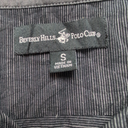 Chemise Beverly Hills Polo Club S Noir Rayures Grises 2 Poches Manches Longues