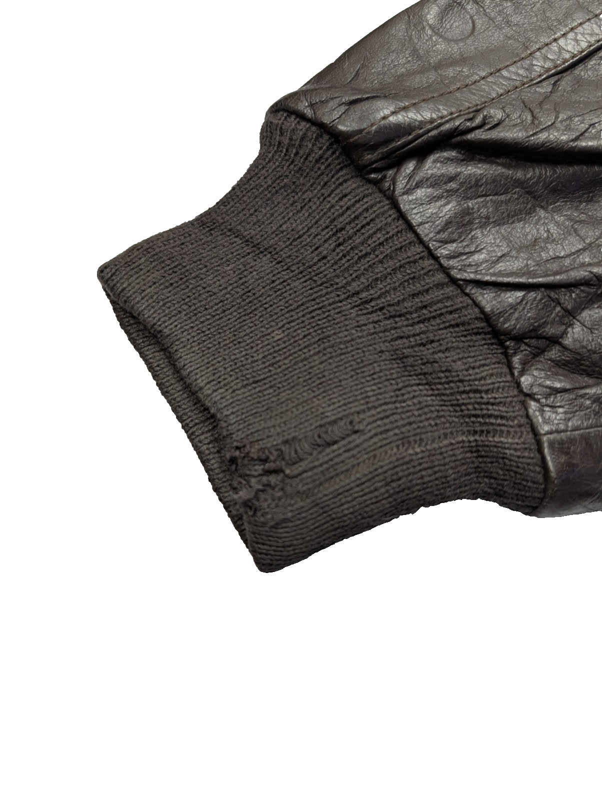 Blouson cuir marron Weekends vintage taille S #5c