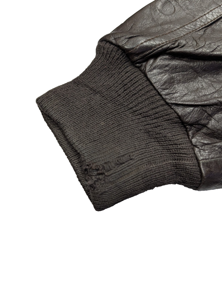 Blouson cuir marron Weekends vintage taille S #5c