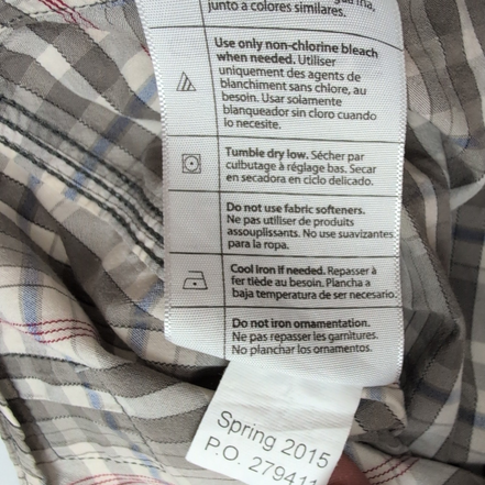 Chemise Carhartt Force 2XL Gris Rouge Carreaux Coton Nylon Manches Courtes