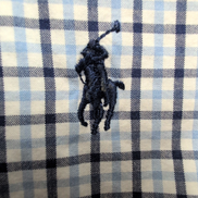 Chemise Polo Ralph Lauren XL Bleue Carreaux Col Classique Coton Shirt