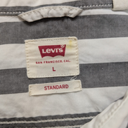 Chemise Levi's à Rayures Grises et Blanches Manches Longues Taille L