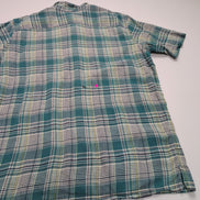 Chemise Patagonia XL Vert Carreaux Manches Courtes Coton Bio