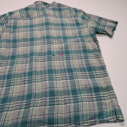 Chemise Patagonia XL Vert Carreaux Manches Courtes Coton Bio