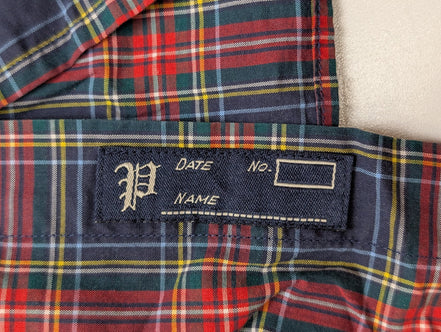 Chemise Ralph Lauren Taille L Carreaux Rouge Bleu Logo Jaune - Excellent État