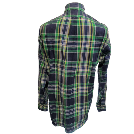 Chemise Shirt Ralph Lauren Blaire S Carreaux Vert Bleu Jaune Button Down