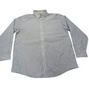 Chemise L.L. Bean à rayures bleues 1 poche taille XL