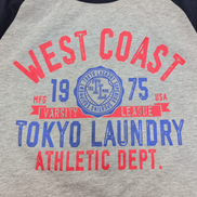 T-shirt Tokyo Laundry M Gris 100% Coton Neuf Étiquette Logo West Coast