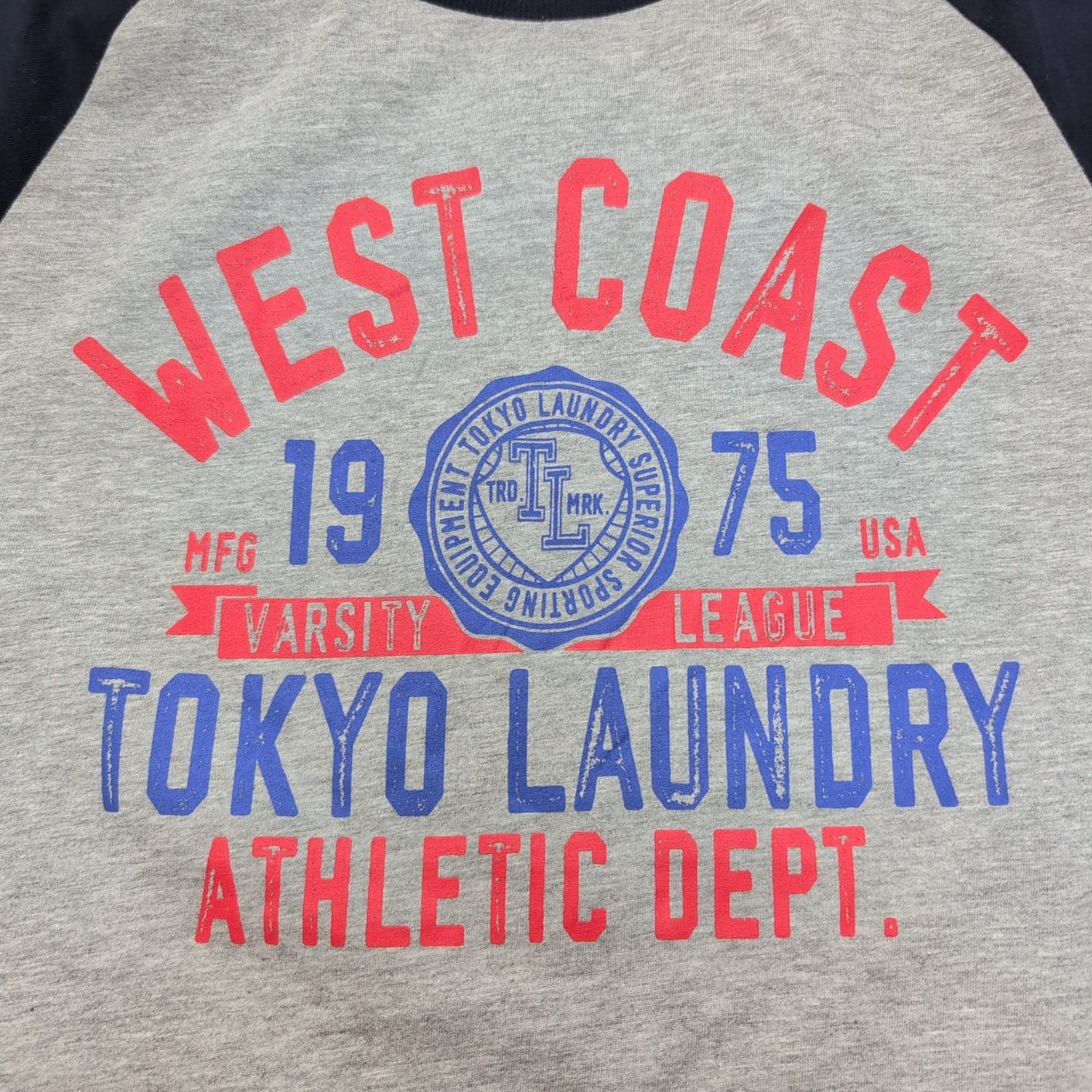T-shirt Tokyo Laundry M Gris 100% Coton Neuf Étiquette Logo West Coast