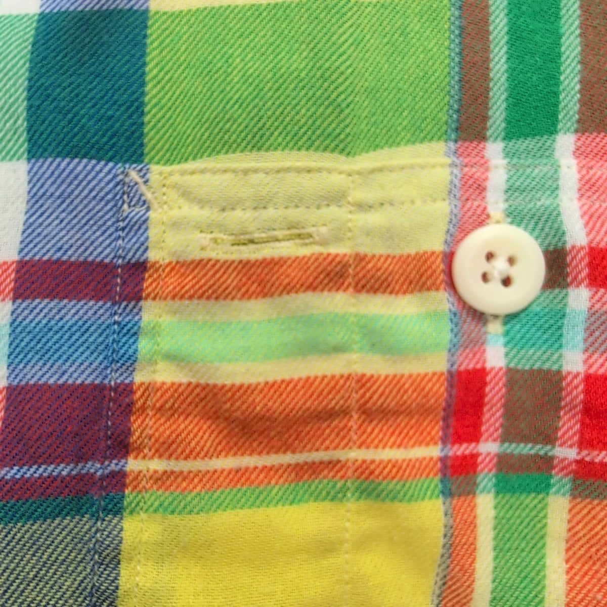 Chemise Polo Ralph Lauren M Multicolore Aztèque Carreaux 2 Poches Coton