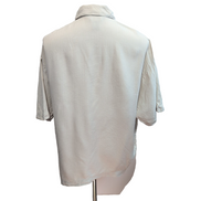 Chemise Nautica M Crème Blanc Cassé 100% Soie Manches Courtes