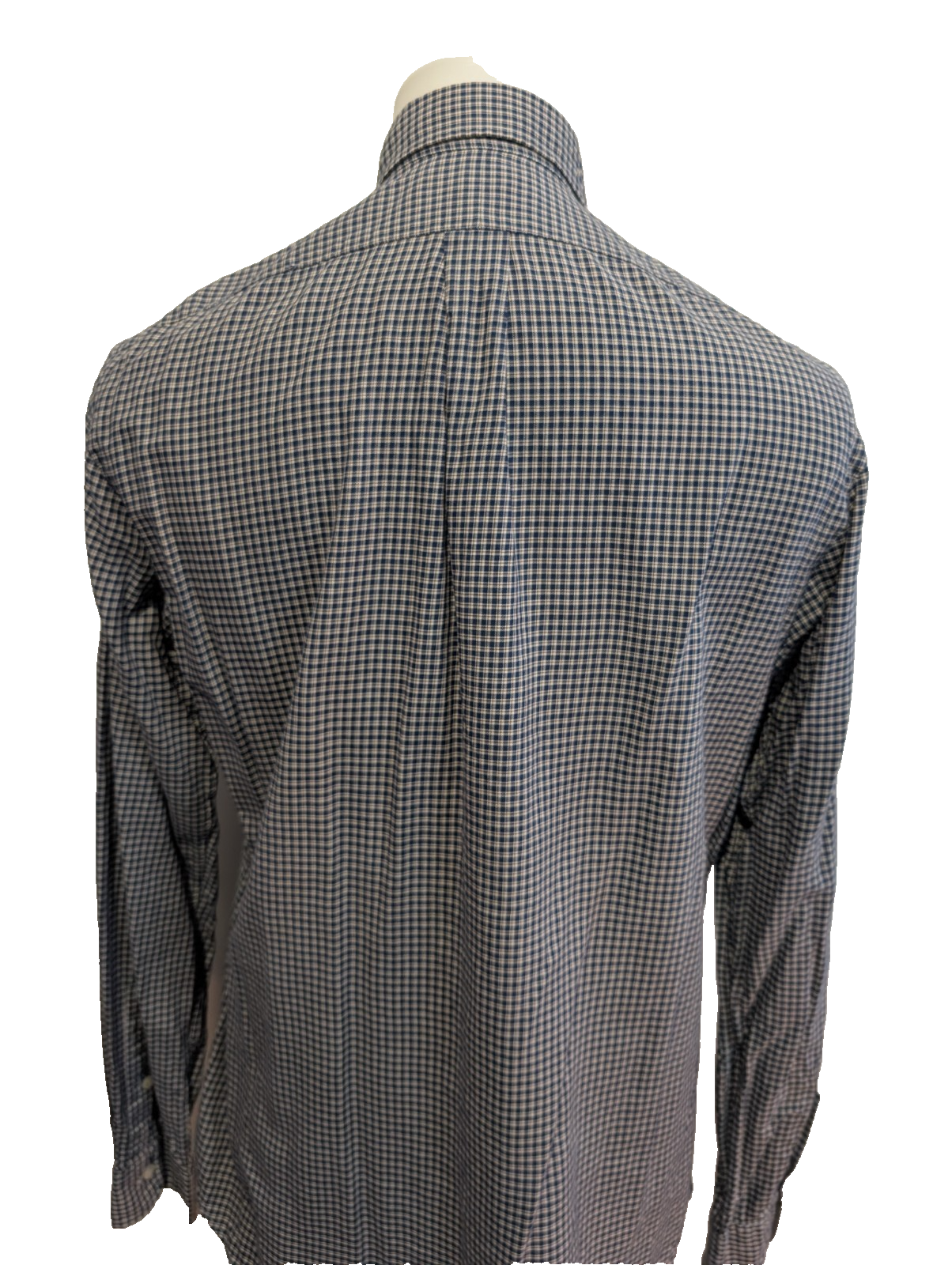 CHEMISE Polo Ralph Lauren Homme M Carreaux Bleu Marine Marron Logo Rouge