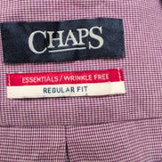 Chemise Chaps bordeaux micro carreaux manches longues 1 poche XL