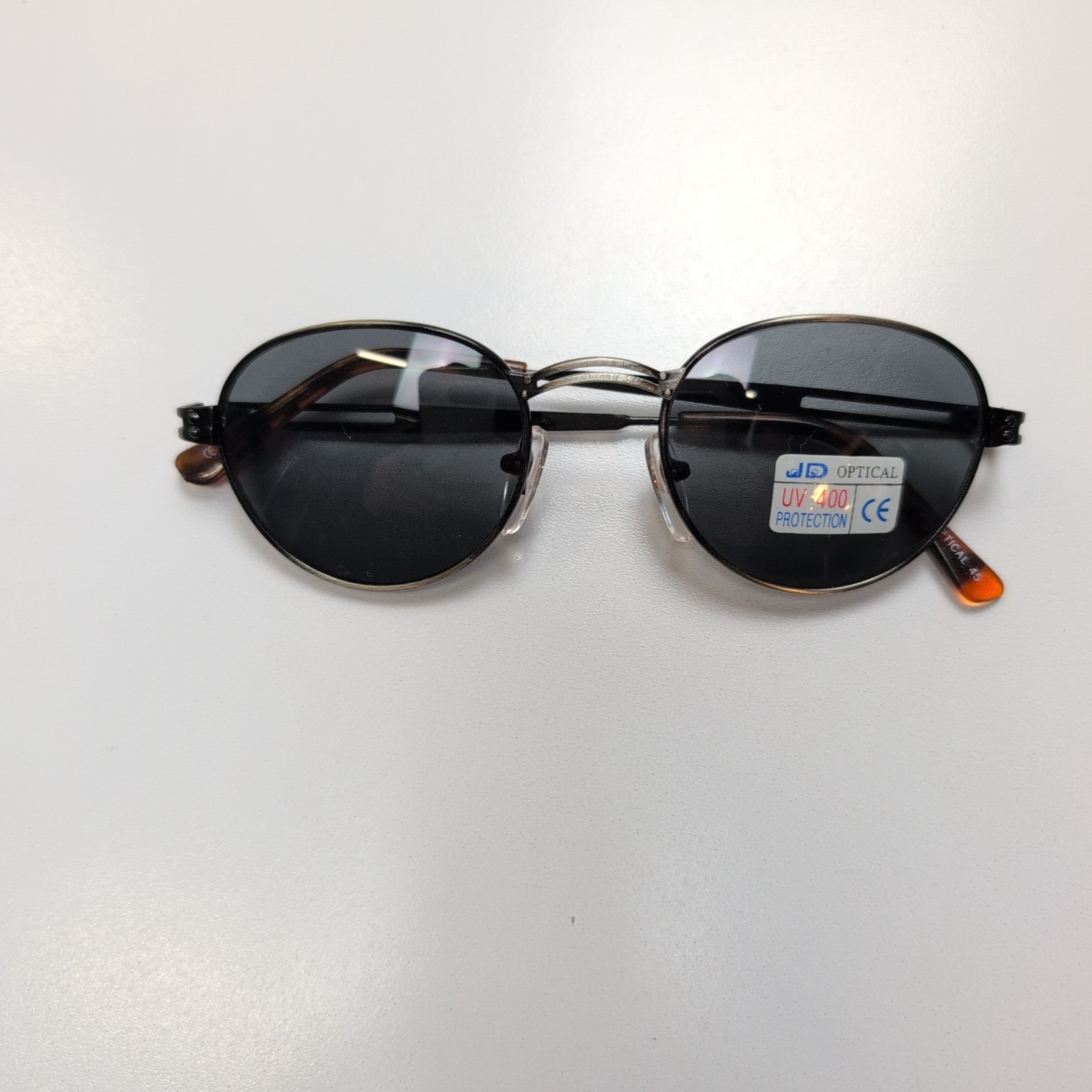 Lunettes de soleil JD Optical Y2K Pilote Acier Brossé Imitation Bois