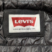 Blouson Veste Levis Homme S Laine Épaisse Matelassée Capuche Noire 4 Poches