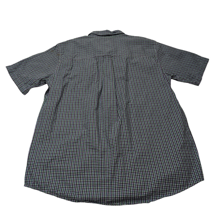 Chemise CHAPS violet et verte à carreaux manches courtes taille L #4e