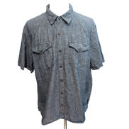 Chemise Patagonia Western XXL Bleu Marine Chanvre Coton Vintage Rare Mch courtes