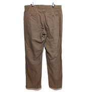 Pantalon Chino Polo Ralph Lauren W34 L32 Marron Lin Coton Homme